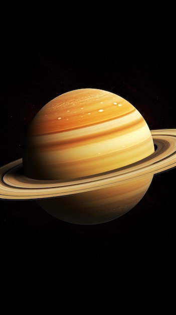 planeta Saturno isolado no fundo do espaço