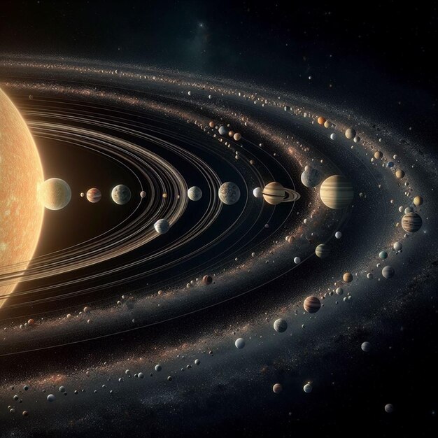 planeta del sistema solar a través del sol