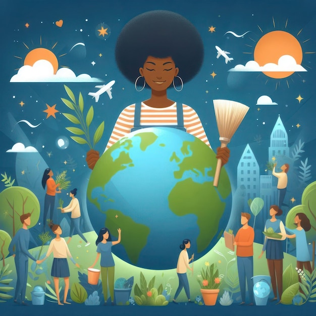 Planeta Terra e salve o conceito de planeta mundo ambiente dia da Terra conceito de natureza com globo