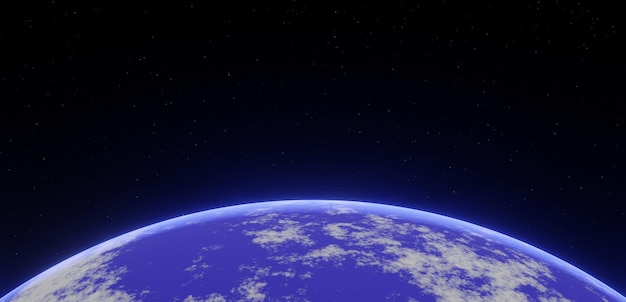 Foto planeta terra em renderização 3d do espaço sideral
