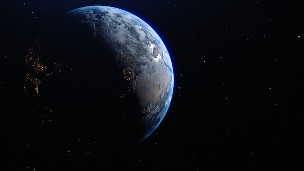 planeta terra no espaço