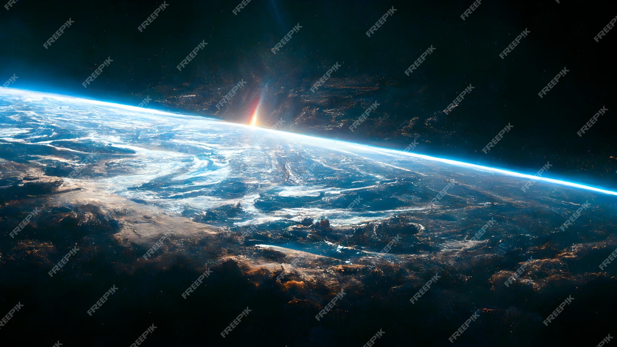 Planeta tierra en el espacio profundo. fondo de pantalla del espacio oscuro exterior | Foto Premium Planeta tierra en el espacio profundo. fondo de pantalla del espacio oscuro exterior | Foto Premium