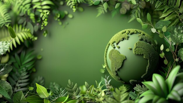 un planeta verde con la palabra mundo en él