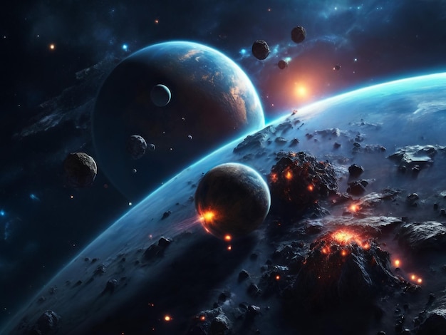 Foto planetas do espaço profundo ficção científica imaginação da paisagem do cosmos elementos desta imagem mobiliar