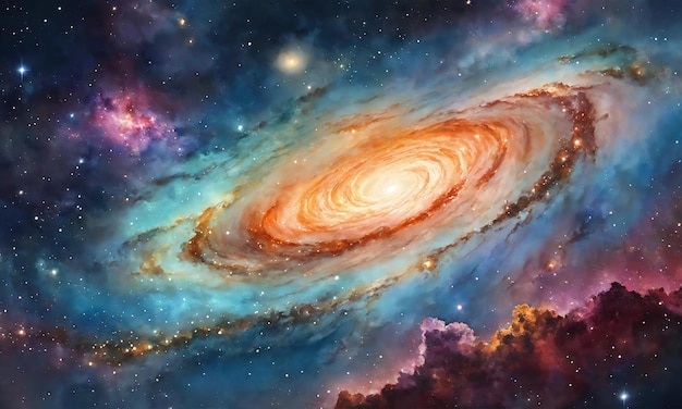 Planetas, estrelas e galáxias no espaço exterior mostrando a beleza da exploração espacial