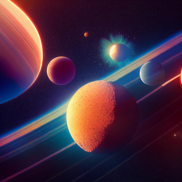 Planetas en el fondo del espacio Fondos de escritorio