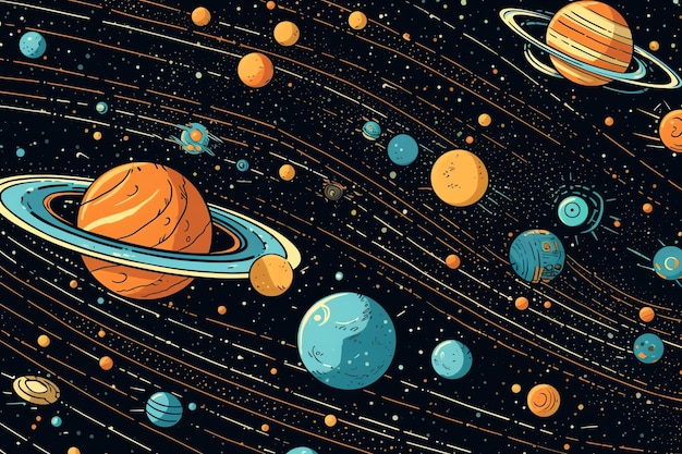 Planetas en el fondo de pantalla del sistema solar.