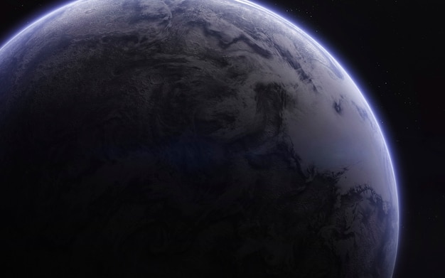 Planetas inexplorados del espacio lejano. Imagen del espacio profundo, fantasía de ciencia ficción en alta resolución ideal para papel tapiz e impresión. Elementos de esta imagen proporcionada por la NASA