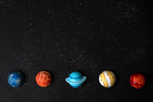 Foto planeten auf weltraumhintergrund