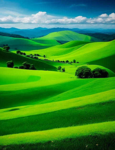 Foto planícies verdes longe longe vista de_abaixo baixa colorf