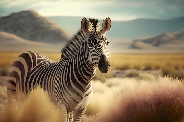 Planícies zebra equus quagga equus burchellii zebra comum Rede neural gerada por IA