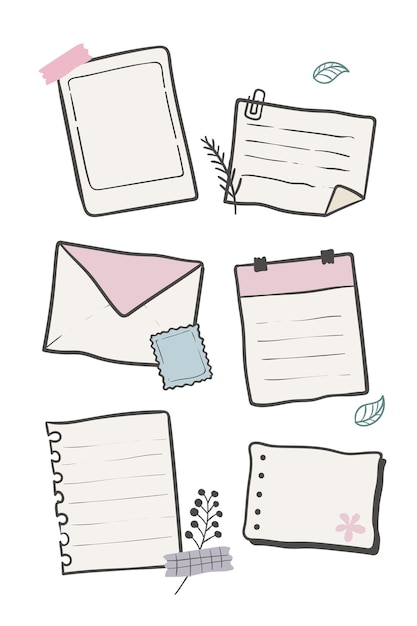 Planner-Droodle-Sammlung durchsichtig png