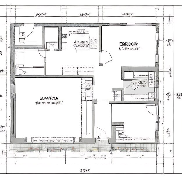 Foto plano arquitetônico detalhado da casa