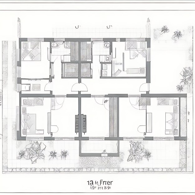 Foto plano arquitetônico detalhado da casa