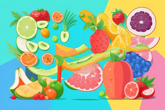 Foto plano de fundo 2d dia mundial da nutrição ai generative