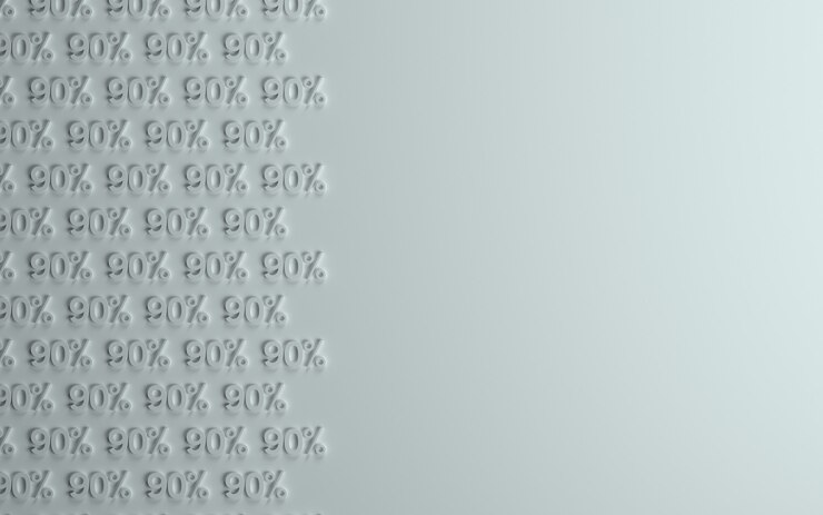 Plano de fundo 3D de desconto ou venda