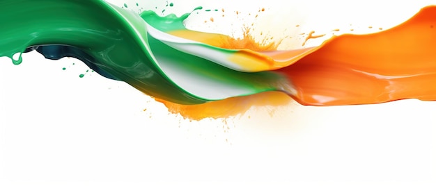Plano de fundo da capa do conceito do Dia da Independência com bandeira ondulante em efeito aquarela gerado por Ai