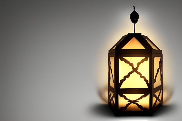 Plano de fundo da lanterna de mesquita colorida do Ramadã com luzes brilhantes