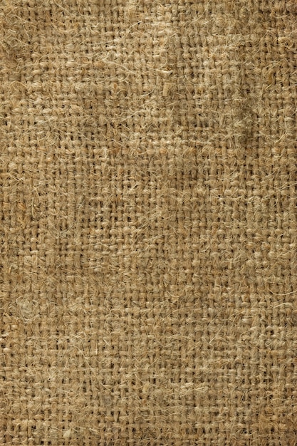 Foto plano de fundo da textura de saco de juta de serapilheira