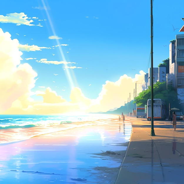 Plano de fundo de Makoto Shinkai