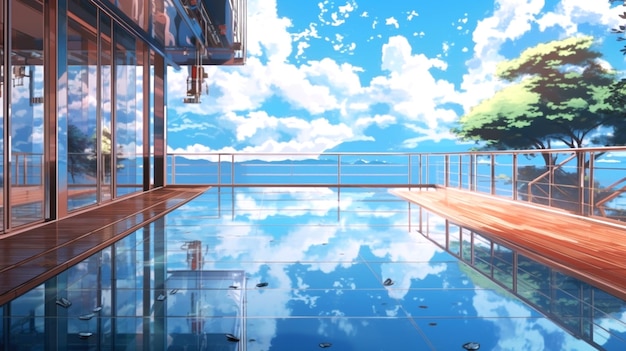 Plano de fundo de Makoto Shinkai