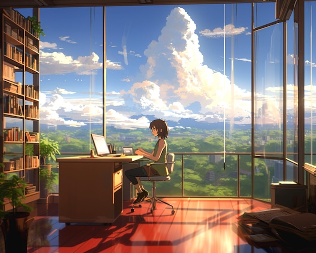 Plano de fundo de Makoto Shinkai