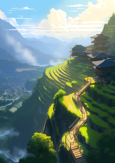 Plano de fundo de Makoto Shinkai