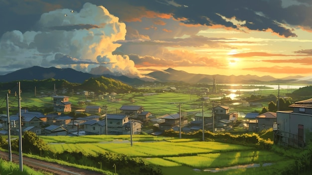 Plano de fundo de Makoto Shinkai