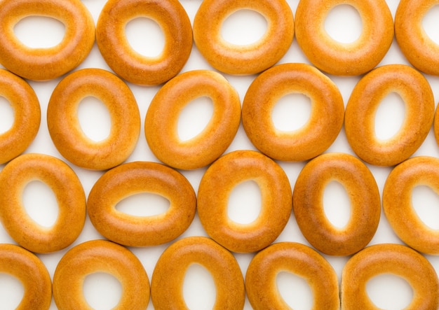 Plano de fundo de muitos bagels saborosos