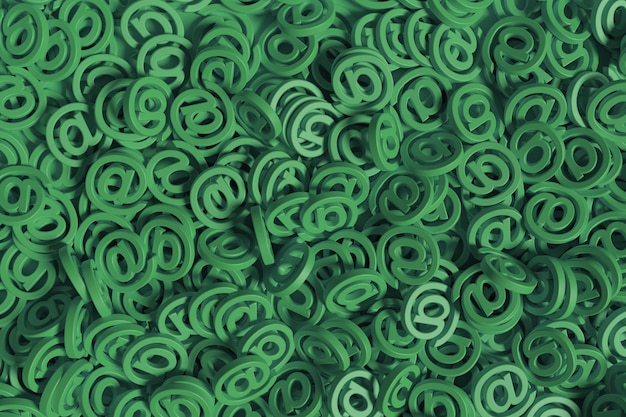 Plano de fundo de muitos sinais na cor verde.