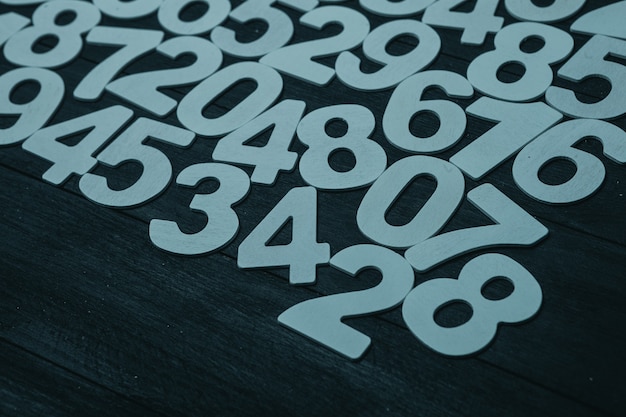 Plano de fundo de números ou padrão uniforme com números