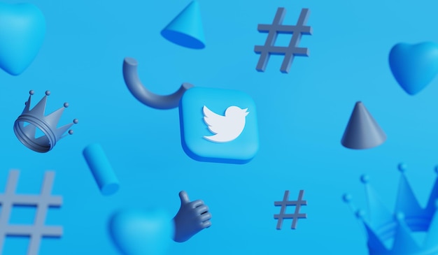Plano de fundo do Twitter com Emoji Fliying e Objeto