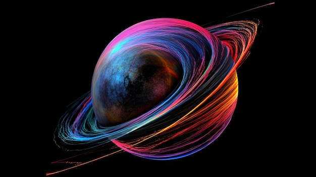 Plano de fundo inspirado no Pink Floyd com um design espacial com planetas e elementos cósmicos