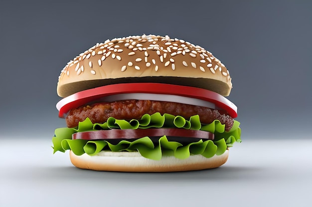 Plano de fundo mínimo para o conceito de fast food Alimentos e bebidas em ilustração de renderização 3d de fundo branco Caminho de recorte de cada elemento incluído