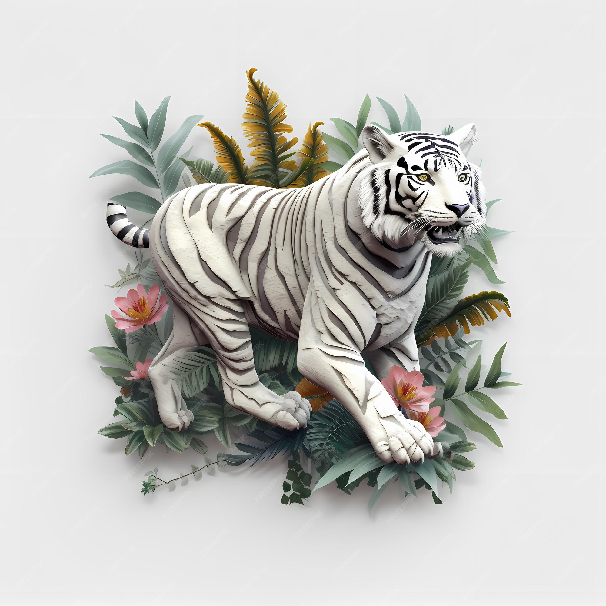 Plano de fundo para o papel 3d do dia internacional do tigre