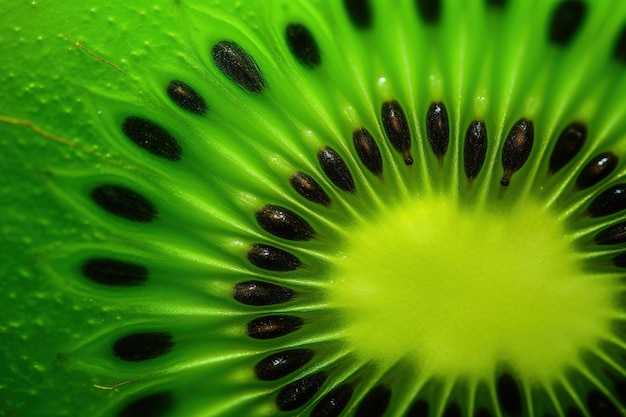 Plano de fundo texturizado Generative AI Macro Fresh Kiwi