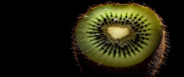 Plano de fundo texturizado Generative AI Macro Fresh Kiwi