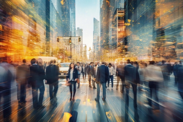 Plano de negócios abstrato Ambiente de negócios dinâmico em torno do edifício