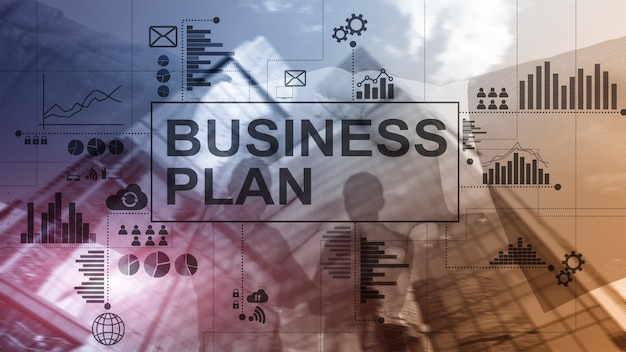 Plano de negócios de dupla exposição e conceito de estratégia