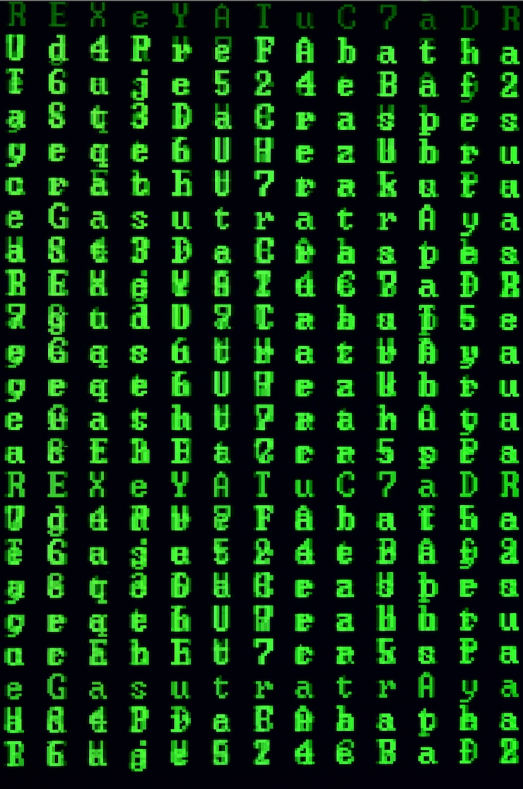 Foto plano macro de una falla en el monitor de una computadora de oficina