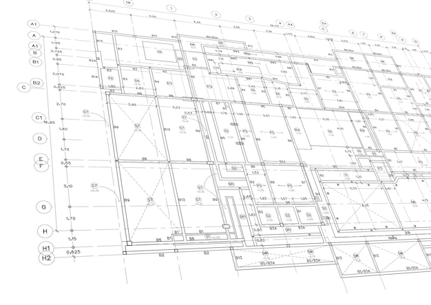 Plano de planta diseñado construyendo sobre el dibujo.