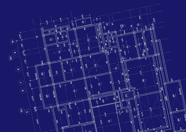 Plano de planta diseñado construyendo sobre el dibujo.