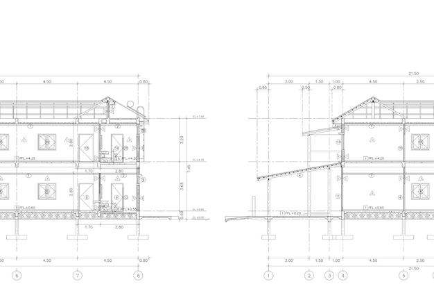 Plano de planta diseñado construyendo sobre el dibujo.