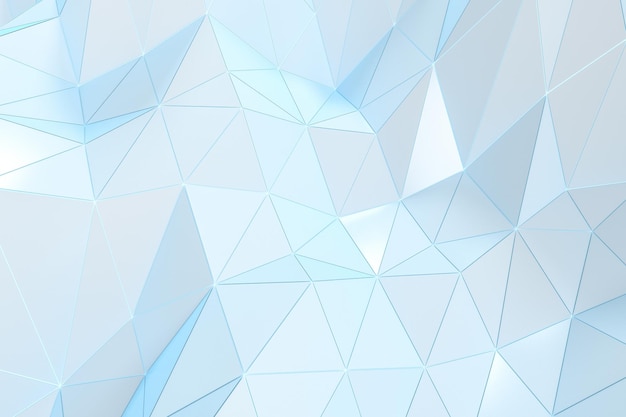 Plano de superficie triangular con líneas de estructura renderizado 3d