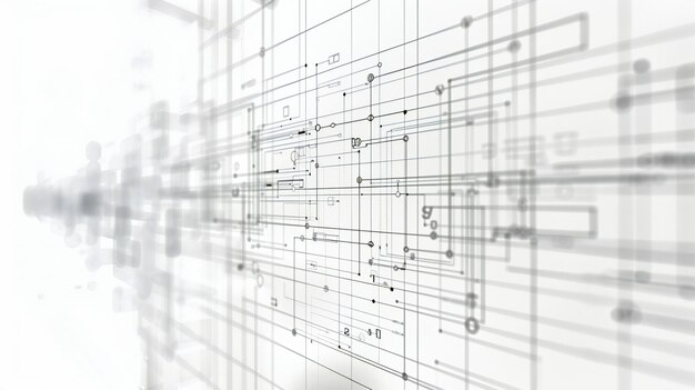 Foto planos arquitetônicos de inovação que se misturam com a tecnologia digital para moldar o futuro do design