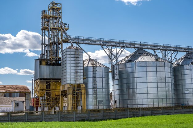 Planta de agroprocesamiento y fabricación para procesamiento y silos de plata para secado limpieza y almacenamiento de productos agrícolas harina cereales y granos Ascensor granero