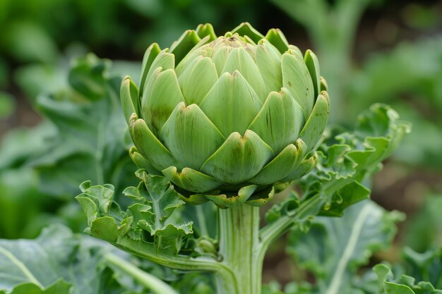 La planta de alcachofa tropical verde genera Ai