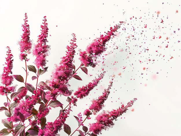 Foto planta de amaranto también amaranthus amarant amarantos o pigweed isolado en fondo blanco