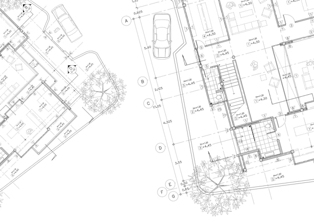 Planta baixa projetada com base no desenho