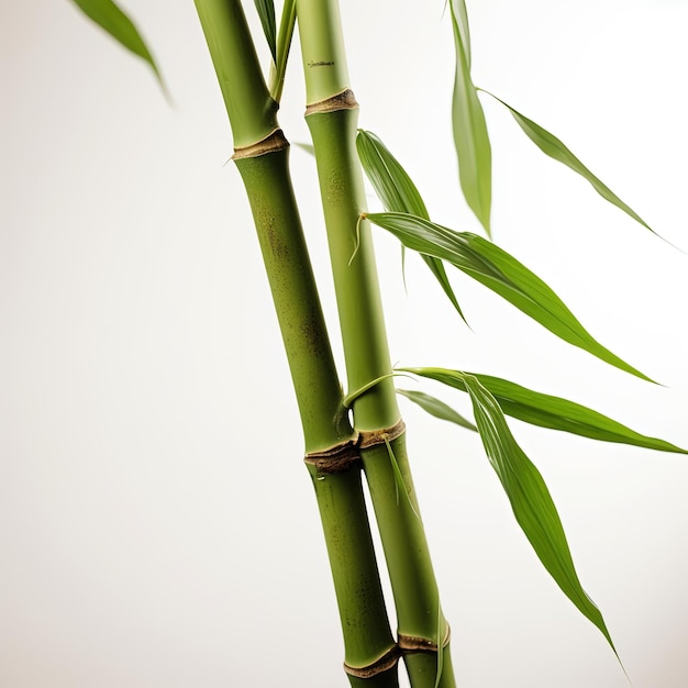 Una planta de bambú con hojas verdes y la palabra bambú en ella